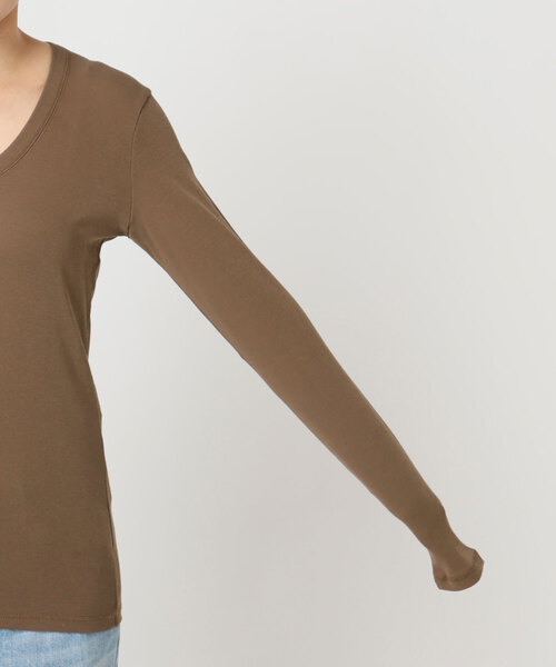 plage（プラージュ）の「R’IAM フライス ロンTEE（Tシャツ/カットソー・レディース・ブラウン/アイボリー・FREE）」の12枚目の写真