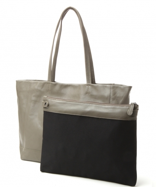 HARE（ハレ）の「2WAYレザートート(HARE)（トートバッグ・メンズ・ブラック/ブラウン/ブラウン系その他・FREE）」の3枚目の写真