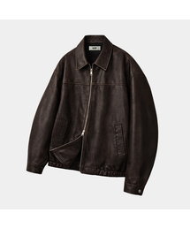 GCLIP（ジクリップ）の「ヴィンテージウォッシングセミクロップレザージャケット2カラー（ライダースジャケット）」