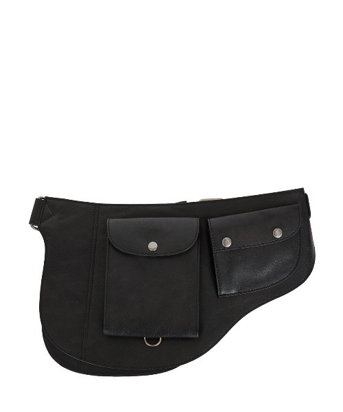 Ameri（アメリ）の「SYNTHETIC LEATHER UTILITY BELT（ベルト・レディース・ベージュ/ブラック・FREE）」の15枚目の写真