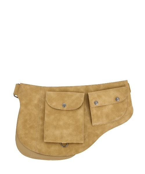 Ameri（アメリ）の「SYNTHETIC LEATHER UTILITY BELT（ベルト・レディース・ベージュ/ブラック・FREE）」の16枚目の写真