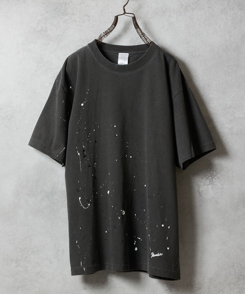 NUMBER (N)INE（ナンバーナイン）の「HAND PAINTED Number⑨ PRINTED VINTAGE WASH T-SHIRT / ハンドペイント ナンバーナイン ワンポイント ロゴプリント ヴィンテージウォッシュ Tシャツ（Tシャツ/カットソー・メンズ・ネイビー/ブラック系/バーガンディー/ブラック/レッド系/グレー/グレー系/ネイビー系・2/4/3）」の2枚目の写真