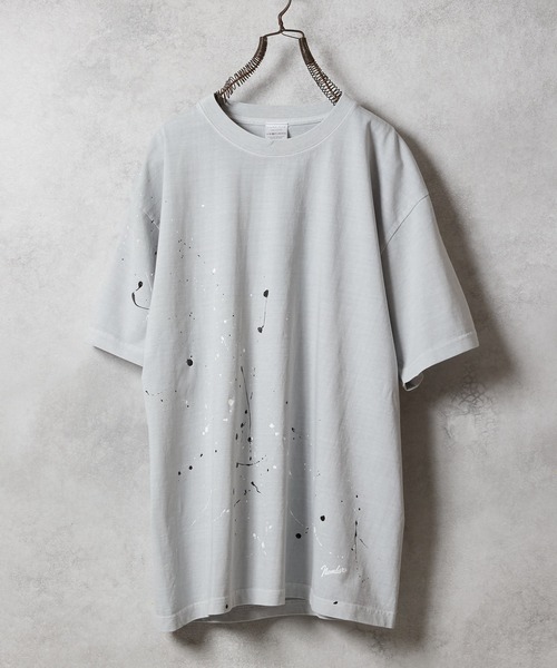 NUMBER (N)INE（ナンバーナイン）の「HAND PAINTED Number⑨ PRINTED VINTAGE WASH T-SHIRT / ハンドペイント ナンバーナイン ワンポイント ロゴプリント ヴィンテージウォッシュ Tシャツ（Tシャツ/カットソー・メンズ・ネイビー/ブラック系/バーガンディー/ブラック/レッド系/グレー/グレー系/ネイビー系・2/4/3）」の4枚目の写真
