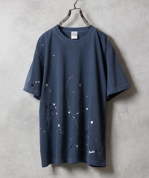 NUMBER (N)INE（ナンバーナイン）の「HAND PAINTED Number⑨ PRINTED VINTAGE WASH T-SHIRT / ハンドペイント ナンバーナイン ワンポイント ロゴプリント ヴィンテージウォッシュ Tシャツ（Tシャツ/カットソー・メンズ・ネイビー/ブラック系/バーガンディー/ブラック/レッド系/グレー/グレー系/ネイビー系・2/4/3）」の6枚目の写真