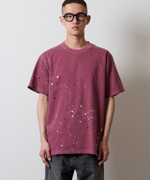 NUMBER (N)INE | HAND PAINTED Number⑨ PRINTED VINTAGE WASH T-SHIRT / ハンドペイント ナンバーナイン ワンポイント ロゴプリント ヴィンテージウォッシュ Tシャツ(Tシャツ/カットソー)