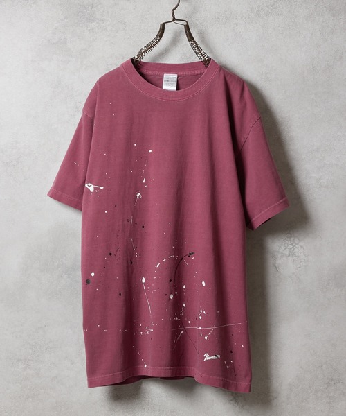 NUMBER (N)INE（ナンバーナイン）の「HAND PAINTED Number⑨ PRINTED VINTAGE WASH T-SHIRT / ハンドペイント ナンバーナイン ワンポイント ロゴプリント ヴィンテージウォッシュ Tシャツ（Tシャツ/カットソー・メンズ・ネイビー/ブラック系/バーガンディー/ブラック/レッド系/グレー/グレー系/ネイビー系・2/4/3）」の8枚目の写真