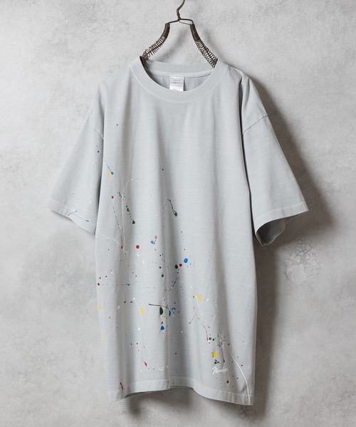NUMBER (N)INE（ナンバーナイン）の「HAND PAINTED Number⑨ PRINTED VINTAGE WASH T-SHIRT / ハンドペイント ナンバーナイン ワンポイント ロゴプリント ヴィンテージウォッシュ Tシャツ（Tシャツ/カットソー・メンズ・ネイビー/ブラック系/バーガンディー/ブラック/レッド系/グレー/グレー系/ネイビー系・2/4/3）」の3枚目の写真