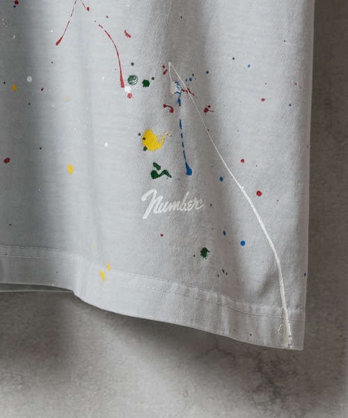 NUMBER (N)INE（ナンバーナイン）の「HAND PAINTED Number⑨ PRINTED VINTAGE WASH T-SHIRT / ハンドペイント ナンバーナイン ワンポイント ロゴプリント ヴィンテージウォッシュ Tシャツ（Tシャツ/カットソー・メンズ・ネイビー/ブラック系/バーガンディー/ブラック/レッド系/グレー/グレー系/ネイビー系・2/4/3）」の22枚目の写真