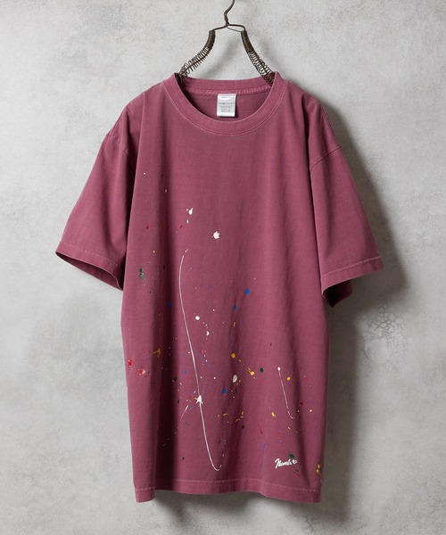 HAND PAINTED Number⑨ PRINTED VINTAGE DYE T-SHIRT / ハンドペイント