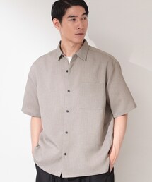 THE SHOP TK | 【LINO FINE】 リネンライク半袖シャツ UVカット/イージーケア/吸水速乾/洗濯機OK/セットアップ可(シャツ/ブラウス)