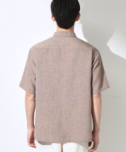 THE SHOP TK （ザ ショップ ティーケー ）の「【LINO FINE】 リネンライク半袖シャツ UVカット／イージーケア／吸水速乾／洗濯機OK／セットアップ可（シャツ/ブラウス・メンズ・キャメル/ブルー系その他/チャコールグレー・04/03/02）」の8枚目の写真