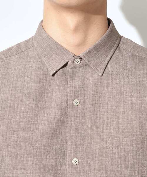 THE SHOP TK （ザ ショップ ティーケー ）の「【LINO FINE】 リネンライク半袖シャツ UVカット／イージーケア／吸水速乾／洗濯機OK／セットアップ可（シャツ/ブラウス・メンズ・キャメル/ブルー系その他/チャコールグレー・04/03/02）」の7枚目の写真