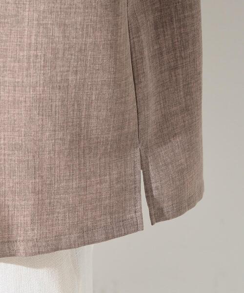THE SHOP TK （ザ ショップ ティーケー ）の「【LINO FINE】 リネンライク半袖シャツ UVカット／イージーケア／吸水速乾／洗濯機OK／セットアップ可（シャツ/ブラウス・メンズ・キャメル/ブルー系その他/チャコールグレー・04/03/02）」の5枚目の写真
