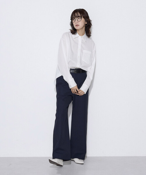 COMME CA Wardrobe（コムサワードローブ）の「ソフトタイプライター シャツ（シャツ/ブラウス・レディース・イエロー/サックスブルー/ホワイト・FREE）」の5枚目の写真