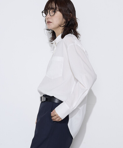 COMME CA Wardrobe（コムサワードローブ）の「ソフトタイプライター シャツ（シャツ/ブラウス・レディース・イエロー/サックスブルー/ホワイト・FREE）」の8枚目の写真