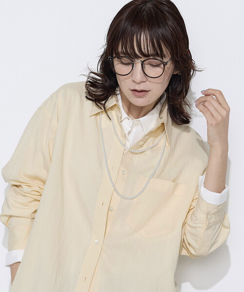 COMME CA Wardrobe（コムサワードローブ）の「ソフトタイプライター シャツ（シャツ/ブラウス・レディース・イエロー/サックスブルー/ホワイト・FREE）」の12枚目の写真