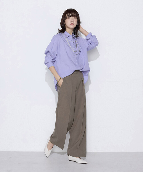 COMME CA Wardrobe（コムサワードローブ）の「ソフトタイプライター シャツ（シャツ/ブラウス・レディース・イエロー/サックスブルー/ホワイト・FREE）」の16枚目の写真