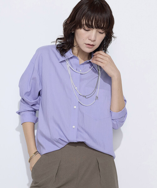 COMME CA Wardrobe（コムサワードローブ）の「ソフトタイプライター シャツ（シャツ/ブラウス・レディース・イエロー/サックスブルー/ホワイト・FREE）」の18枚目の写真