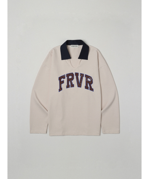 FRIVER07（フリバー07）の「FRVR logo collar t-shirt [FRSP05LT06]_Cream（Tシャツ/カットソー・レディース・クリーム・FREE）」の2枚目の写真