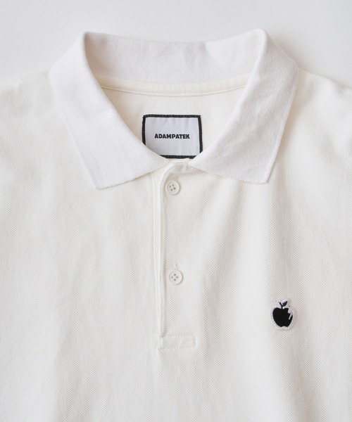 ADAM PATEK(アダムパテック)の「【ADAMPATEK/アダムパテック】 BITE APPLE patch polo shirt(ポロシャツ・メンズ・ホワイト/ブラック/グレー・2/1)」の9枚目の写真
