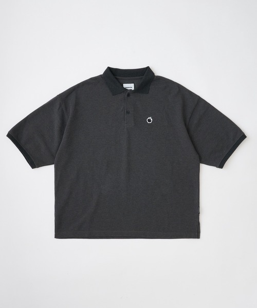 ADAM PATEK(アダムパテック)の「【ADAMPATEK/アダムパテック】 BITE APPLE patch polo shirt(ポロシャツ・メンズ・ホワイト/ブラック/グレー・2/1)」の10枚目の写真