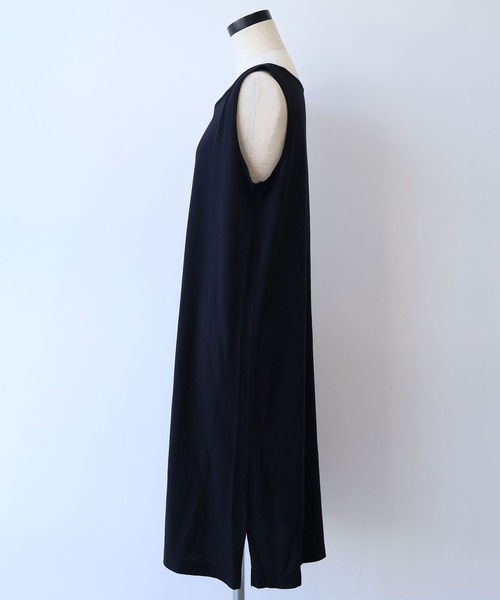 bulle de savon（ビュルデサボン）の「コットン/モダール 40/1天竺 ペチワンピース（Tシャツ/カットソー・レディース・ベージュ/グレー/ブラック・FREE）」の20枚目の写真