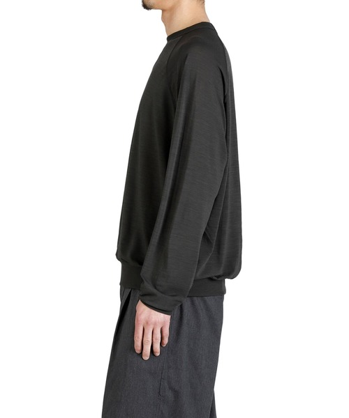 GOLD（ゴールド）の「GOLD / ゴールド：SUMMER WOOL RAGLAN L/S CREW NECK SHIRT：26A-GL69486[MUS]（Tシャツ/カットソー・メンズ・チャコールグレー・M/L）」の6枚目の写真