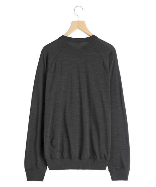GOLD（ゴールド）の「GOLD / ゴールド：SUMMER WOOL RAGLAN L/S CREW NECK SHIRT：26A-GL69486[MUS]（Tシャツ/カットソー・メンズ・チャコールグレー・M/L）」の2枚目の写真