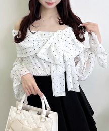 INGNI（イング）の「【WEB限定】シアーオフショルリボンブラウス（シャツ/ブラウス）」