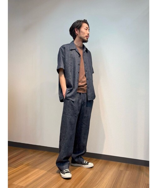 BROOKS BROTHERS(ブルックスブラザーズ)の「リネン/ウール オープンカラーシャツ(シャツ/ブラウス・メンズ・ネイビー/オートミール・SMALL/MEDIUM/LARGE/X-LARGE)」の9枚目の写真
