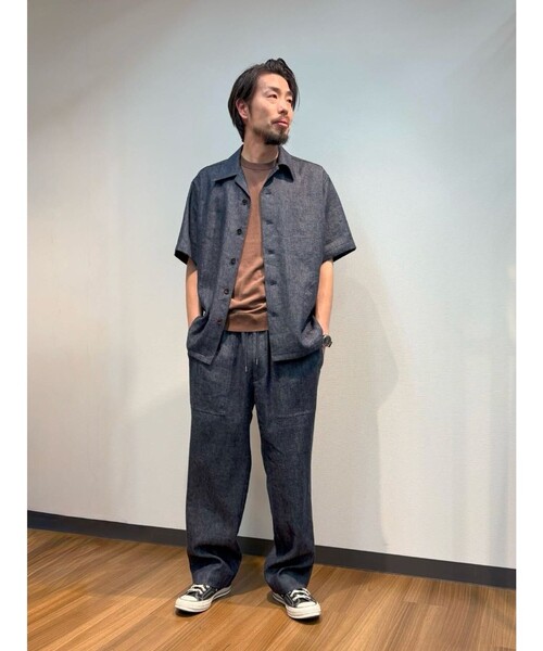 BROOKS BROTHERS(ブルックスブラザーズ)の「リネン/ウール オープンカラーシャツ(シャツ/ブラウス・メンズ・ネイビー/オートミール・SMALL/MEDIUM/LARGE/X-LARGE)」の10枚目の写真