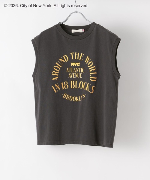 GOOD ROCK SPEED（グッドロックスピード）の「【NYC】CIRCLE LOGO NS 653207（Tシャツ/カットソー・レディース・チャコールグレー/オフホワイト・FREE）」の6枚目の写真