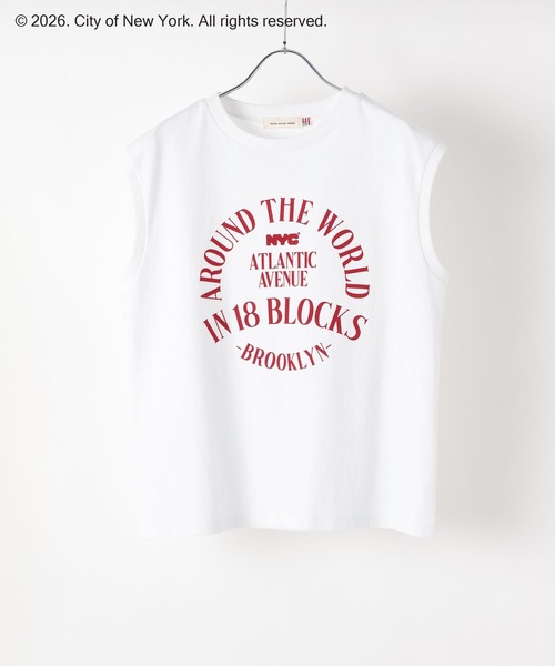 GOOD ROCK SPEED（グッドロックスピード）の「【NYC】CIRCLE LOGO NS 653207（Tシャツ/カットソー・レディース・チャコールグレー/オフホワイト・FREE）」の8枚目の写真