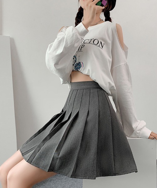 SallyLunn(サリーラン)の「ミニプリーツスカート(スカート・レディース・ブラック/グレー・MEDIUM/LARGE)」の10枚目の写真