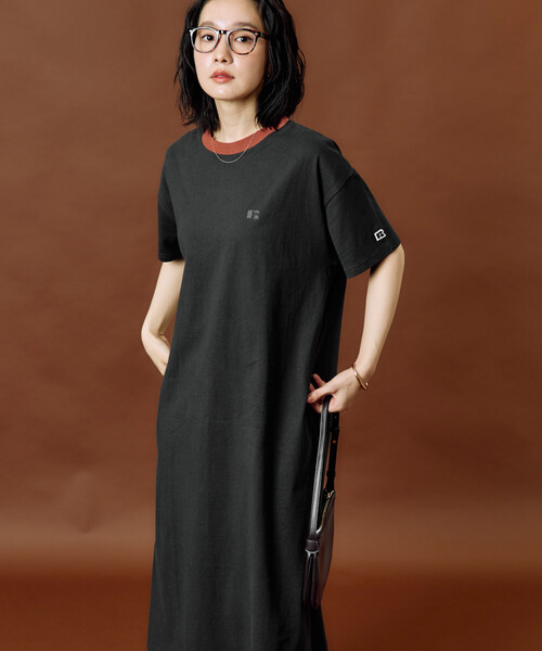momo 【新品】RUSSELL ATHLETIC 別注prin ブラック 限定展開 RUSSELL ATHLETIC × FREAK'S STORE/ラッセルアスレチック