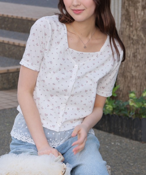 Honeys(ハニーズ)の「裾レースキャミ付カーデ(カーディガン/ボレロ・レディース・ネイビー系1/レッド/ホワイト系その他2・L/M/S)」の17枚目の写真