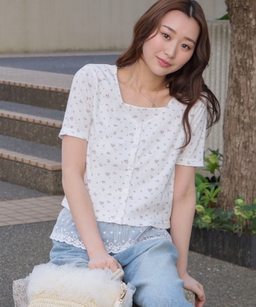 Honeys(ハニーズ)の「裾レースキャミ付カーデ(カーディガン/ボレロ・レディース・ネイビー系1/レッド/ホワイト系その他2・L/M/S)」の15枚目の写真