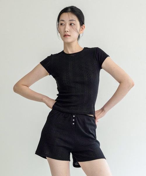 CYCLEAN(サイクリン)の「100%コットンポイント半袖Tシャツ(ブラック/ストライプ)(Tシャツ/カットソー・レディース・その他・X-SMALL/SMALL/MEDIUM)」の4枚目の写真
