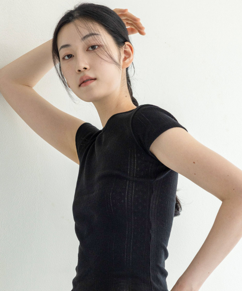 CYCLEAN(サイクリン)の「100%コットンポイント半袖Tシャツ(ブラック/ストライプ)(Tシャツ/カットソー・レディース・その他・X-SMALL/SMALL/MEDIUM)」の3枚目の写真