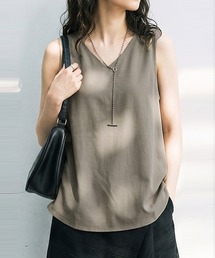 タンクトップ ♦︎ ベージュ タンクトップ カップ付き ワンカラー[品番：DY000025391]｜Dazzy