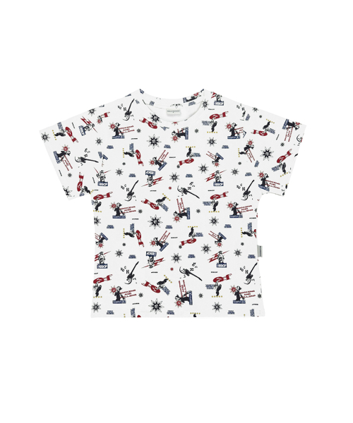 ESCAPEFROM(エスケープフロム)の「ロックンロールフルプリントスリムフィット半袖Tシャツアイボリー(Tシャツ/カットソー・レディース・その他・MEDIUM)」の2枚目の写真