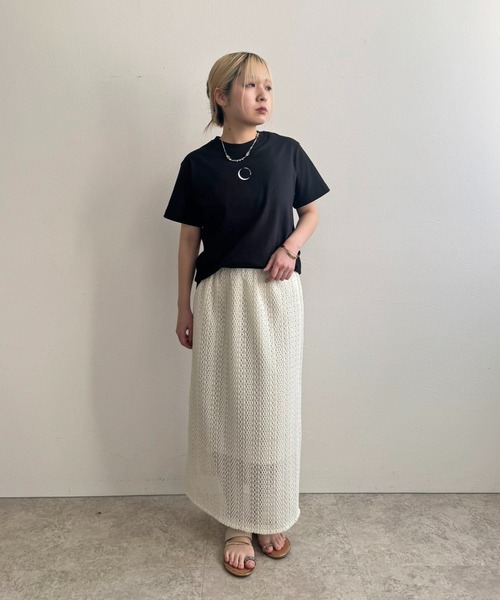 LHELBIE(レルビエ)の「クロシェレーススカート(スカート・レディース・ブラウン/アイボリー/ブラック・M)」の13枚目の写真