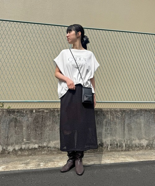 LHELBIE(レルビエ)の「クロシェレーススカート(スカート・レディース・ブラウン/アイボリー/ブラック・M)」の20枚目の写真