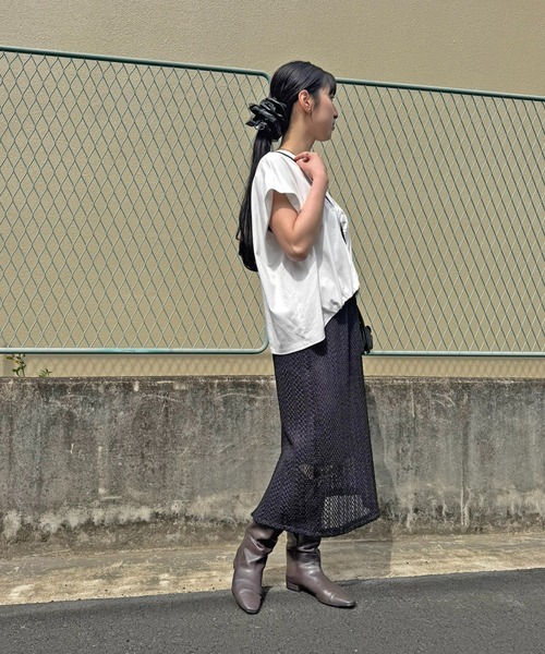 LHELBIE(レルビエ)の「クロシェレーススカート(スカート・レディース・ブラウン/アイボリー/ブラック・M)」の21枚目の写真