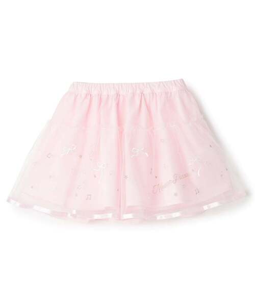 mezzo piano(メゾピアノ)の「音符刺しゅう チュールスカート(スカート・キッズ・ライトブルー/ピンク・120cm/90cm/100cm/110cm/130cm)」の4枚目の写真