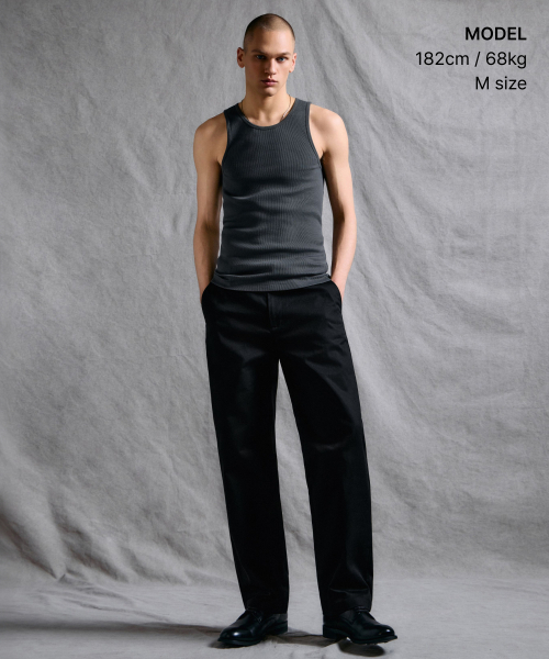 MUSINSA STANDARD（ムシンサスタンダード）の「クラシックタンクトップ [ダークグレー]（Tシャツ/カットソー・メンズ・その他・SMALL/MEDIUM/LARGE/X-LARGE/2XL/3XL）」の2枚目の写真