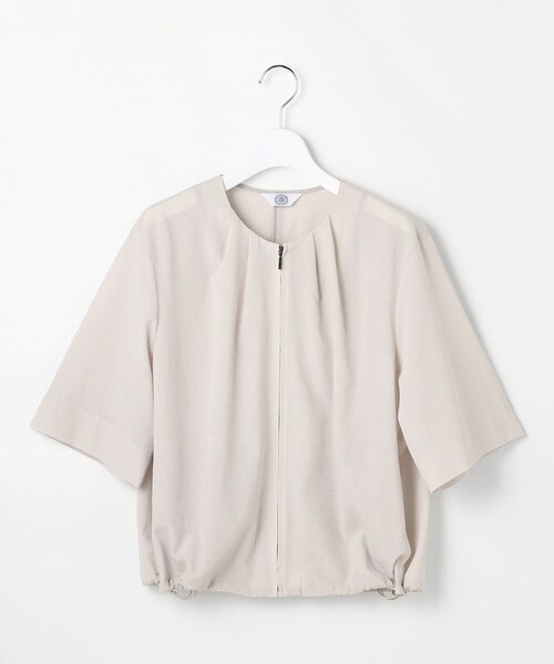 J.PRESS(ジェイプレス)の「【季節の変わり目に】アキハ BREEZE COOL ノーカラー ブルゾン(ブルゾン・レディース・グレー系/ブラウン系/ライトグレー系・9/11)」の8枚目の写真