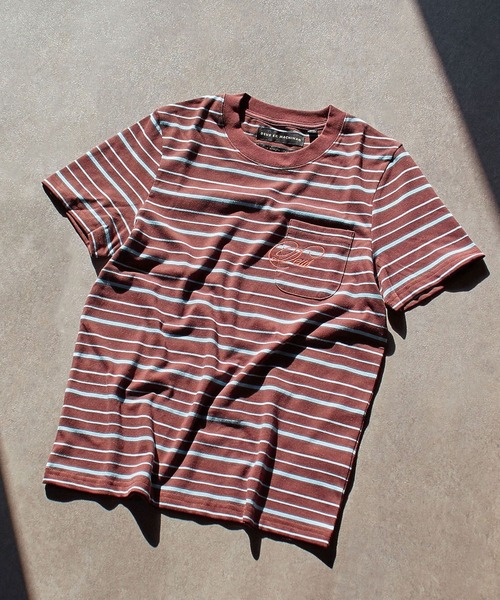 DEUS EX MACHINA(デウスエクスマキナ)の「(DEUS EX MACHINA)PIERRE STRIPE TEE(Tシャツ/カットソー・レディース・ホワイト/ブラウン・S)」の2枚目の写真