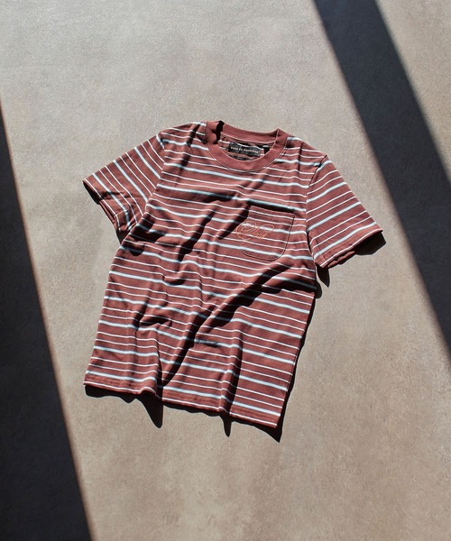 DEUS EX MACHINA(デウスエクスマキナ)の「(DEUS EX MACHINA)PIERRE STRIPE TEE(Tシャツ/カットソー・レディース・ホワイト/ブラウン・S)」の5枚目の写真