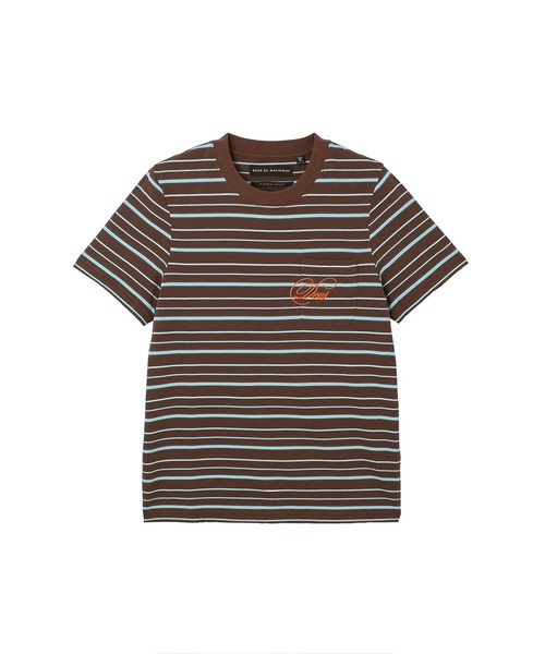 DEUS EX MACHINA(デウスエクスマキナ)の「(DEUS EX MACHINA)PIERRE STRIPE TEE(Tシャツ/カットソー・レディース・ホワイト/ブラウン・S)」の6枚目の写真